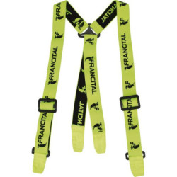 Bretelles à boutons élastiques Jaune