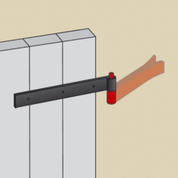 GOND A SCELLER 50x8 Ø20mm LONG 190mm