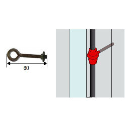 LACET+ ECROU D14x60mm NOIR