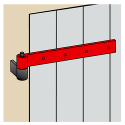 PENTURE DROITE PERCEE 40x6 Ø16mm LONG 1200mm