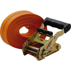SANGLE CLIQUET 35MM SANS CROCHET FERME 5M ORANGE