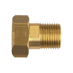 Raccord compteur laiton 2 pieces a ecrou mobile femelle 26x34,male 20x27