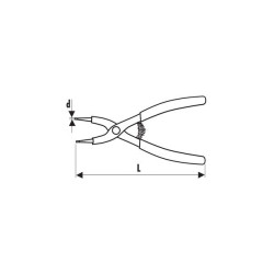 PINCE .CIRCLIPS FERM. .BECS D19--60MM
