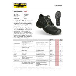 Chaussure haute Safetyboy S1P SRC CHAUS1PH