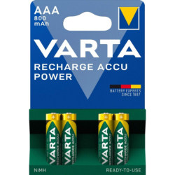 PILE RECHARGEABLE HR03 (AAA) - 800mAh VARTA (blister 4 pcs)
