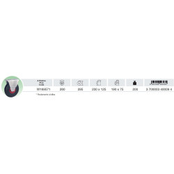 Roulette fixe Diamètre 260mm sur platine 230x125mm Roue pneumatique