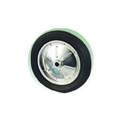 Roue caoutchouc corps tôle Diamètre 400mm moyeu à rouleau 20mm