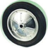 Roue caoutchouc corps tôle Diamètre 400mm moyeu à rouleau 20mm