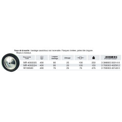 Roue caoutchouc corps tôle Diamètre 400mm moyeu à rouleau 20mm