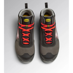 Chaussure haute Shark Stable Impact Leather Mid S3S FO SR SC ESD Noir/Rouge Fluo