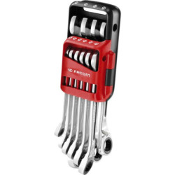 JEU 10 CLES MIXTES A CLIQUET RAPIDES en étui pocket 8 à 19mm 467BR.JP10PB