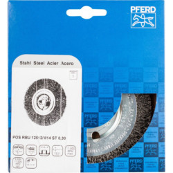 BROSSE PLATE 125 M14 FIL ST 0.30 ACIER POS RBU 12512/M14