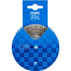 Brosse métallique plate sur tige 6 mm fil Inox RBU