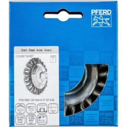 BROSSE CONIQUE 100 M14 FIL ACIER TORSADEE ST0.50 POS KBG 10013/M14