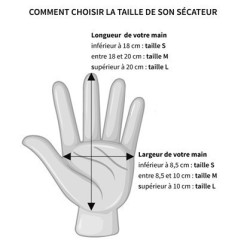 SECATEUR ARSVS-7XZ, S, 18 mm rouge/gris