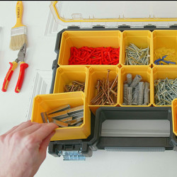 ORGANISEUR ETANCHE PROF 106mm 10 COMPARTIMENTS AMOVIBLES 45X36X10 cm