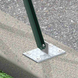 PLATINE POUR JAMBE DE FORCE PLASTIFIEE VERT