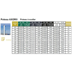 POTEAU A SCELLER AXOR HAUT 1,70m GRIS 7016