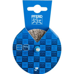 Brosse métallique plate sur tige 6 mm fil Inox RBU