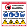 PANNEAU 480x480 mm RESPECT DES CONSIGNES DE SECURITE
