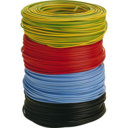 CABLE ELECTRIQUE HO7 V-U 1X1,5mm² NOIR (bobine 25m)