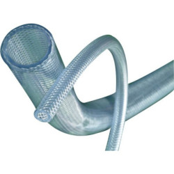 Tuyau souple PVC Cristal tressé Ø 8x13 mm FILCLAIR alimentaire sans phtalate Coupe au mètre
