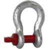 Manille lyre Haute Resistance Ø 16 mm , CMU 2000 kg Zingué blanc axe rouge Pramac MHL116