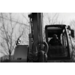 Manille lyre Haute Resistance Ø 16 mm , CMU 2000 kg Zingué blanc axe rouge Pramac MHL116