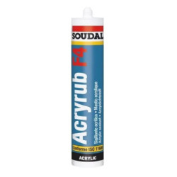 MASTIC ACRYLIQUE GRIS ACRYRUB F4 (cartouche 300ml)